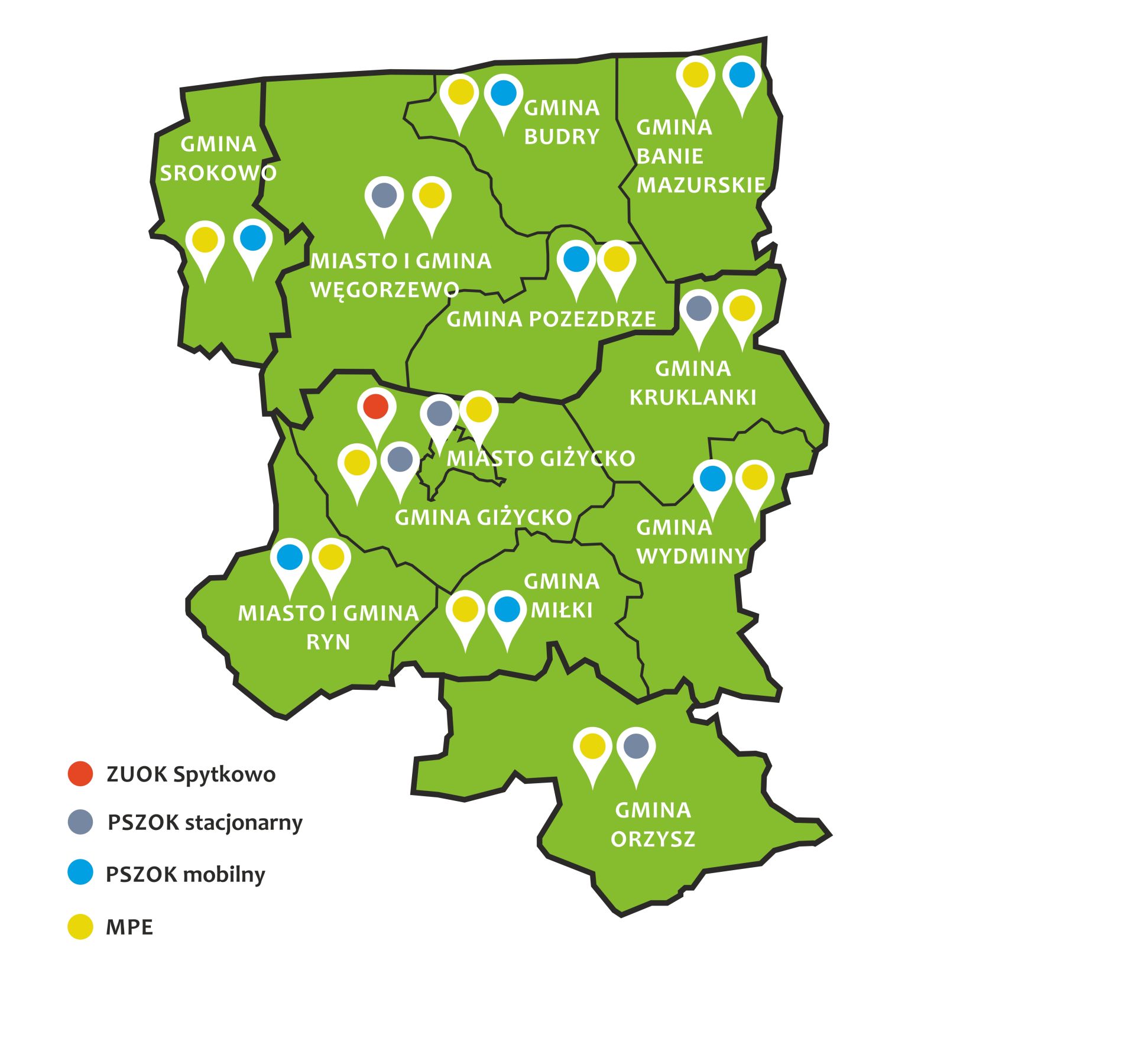 PSZOK mapa